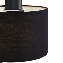 QAZQA Wandleuchten|Esszimmerlampen*Moderne Wandleuchte schwarz rund mit Leselampe - Puglia