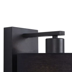 QAZQA Wandleuchten|Esszimmerlampen*Moderne Wandleuchte schwarz rund mit Leselampe - Puglia