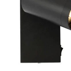 QAZQA Schlafzimmerlampen|Küchenlampen*Moderne Wandleuchte schwarz verstellbar mit Schalter - Jeana Luxe