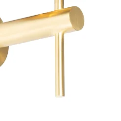 QAZQA Wandleuchten|Wohnzimmerlampen*Moderne Wandleuchte schwarz mit Gold - Pluk