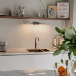 QAZQA Badezimmerlampen|Led-Wandleuchten*Moderne Wandleuchte schwarz 62 cm inkl. LED IP44 - Jerre