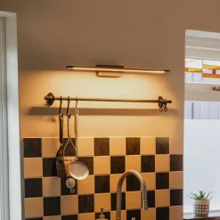 QAZQA Badezimmerlampen|Led-Wandleuchten*Moderne Wandleuchte schwarz 62 cm inkl. LED IP44 - Jerre