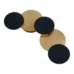 QAZQA Schlafzimmerlampen|Küchenlampen*Moderne Wandleuchte Schwarz mit Gold inkl. LED 3-Stufen-Dimmbar 5-Licht - Sunrise 3