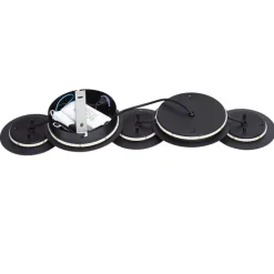 QAZQA Schlafzimmerlampen|Küchenlampen*Moderne Wandleuchte Schwarz mit Gold inkl. LED 3-Stufen-Dimmbar 5-Licht - Sunrise 3