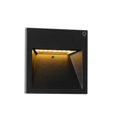 QAZQA Gartenbeleuchtung|Led-Außenleuchten*Moderne Wandleuchte schwarz inkl. LED - Gem 2
