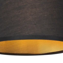 QAZQA Wandleuchten|Schlafzimmerlampen*Moderne Wandleuchte Schwarz und Gold mit Leselampe - Renier