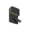 QAZQA Led-Wandleuchten|Wandleuchten*Moderne Wandleuchte schwarz inkl. LED mit USB und Leselampe - Robin