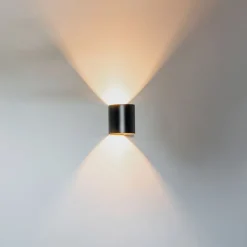 QAZQA Küchenlampen|Wandleuchten*Moderne Wandleuchte Schwarz mit Lichteffekt - Sabbio