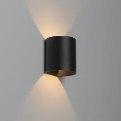 QAZQA Küchenlampen|Wandleuchten*Moderne Wandleuchte Schwarz mit Lichteffekt - Sabbio