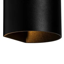 QAZQA Küchenlampen|Wandleuchten*Moderne Wandleuchte Schwarz mit Lichteffekt - Sabbio