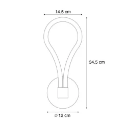 QAZQA Led-Wandleuchten|Wandleuchten*Moderne Wandleuchte schwarz inkl. LED 3-Stufen-Dimmbar - Keri