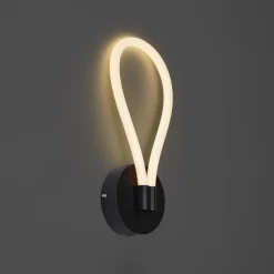 QAZQA Led-Wandleuchten|Wandleuchten*Moderne Wandleuchte schwarz inkl. LED 3-Stufen-Dimmbar - Keri