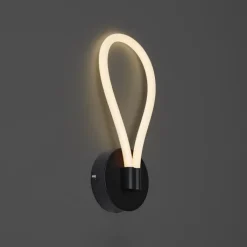 QAZQA Led-Wandleuchten|Wandleuchten*Moderne Wandleuchte schwarz inkl. LED 3-Stufen-Dimmbar - Keri