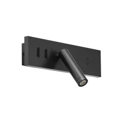 QAZQA Schlafzimmerlampen|Küchenlampen*Moderne Wandleuchte Schwarz Verstellbar mit USB-C inkl. LED - Modric