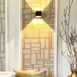 QAZQA Schlafzimmerlampen|Küchenlampen*Moderne Wandleuchte schwarz mit Lichteffekt - Transfer