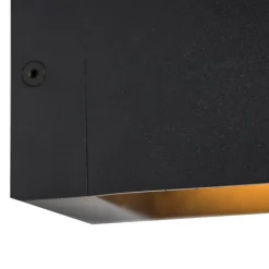 QAZQA Schlafzimmerlampen|Küchenlampen*Moderne Wandleuchte schwarz mit Lichteffekt - Transfer