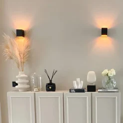 QAZQA Schlafzimmerlampen|Küchenlampen*Moderne Wandleuchte schwarz mit Lichteffekt - Transfer