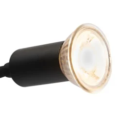 QAZQA Schlafzimmerlampen|Wohnzimmerlampen*Moderne Wandleuchte schwarz mit USB und quadratischem Schwarzschirm - Zeno