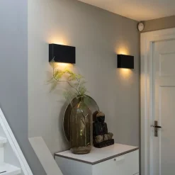 QAZQA Küchenlampen|Esszimmerlampen*Moderne Wandleuchte schwarz 2-flammig - Otan