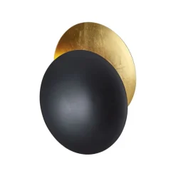 QAZQA Schlafzimmerlampen|Küchenlampen*Moderne Wandleuchte schwarz mit Gold 34,5 cm 2-flammig - Sunrise