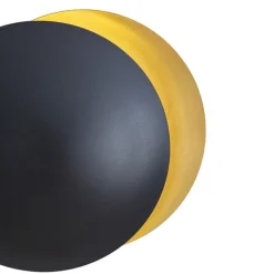 QAZQA Schlafzimmerlampen|Küchenlampen*Moderne Wandleuchte schwarz mit Gold 34,5 cm 2-flammig - Sunrise