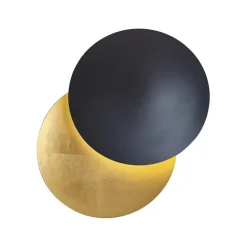 QAZQA Schlafzimmerlampen|Küchenlampen*Moderne Wandleuchte schwarz mit Gold 34,5 cm 2-flammig - Sunrise