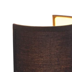 QAZQA Wandleuchten|Wohnzimmerlampen*Moderne Wandleuchte schwarz und gold - Simple Drum