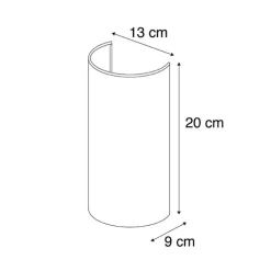 QAZQA Wandleuchten|Wohnzimmerlampen*Moderne Wandleuchte schwarz und gold - Simple Drum