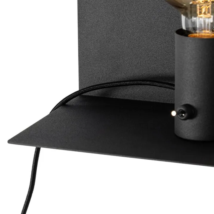 QAZQA Wandleuchten|Wohnzimmerlampen*Moderne Wandleuchte schwarz magnetisch verstellbar - Muro