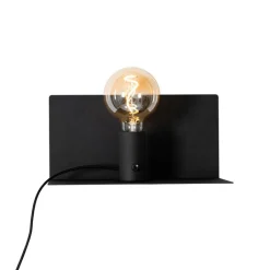 QAZQA Wandleuchten|Wohnzimmerlampen*Moderne Wandleuchte schwarz magnetisch verstellbar - Muro