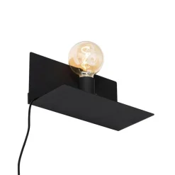 QAZQA Wandleuchten|Wohnzimmerlampen*Moderne Wandleuchte schwarz magnetisch verstellbar - Muro