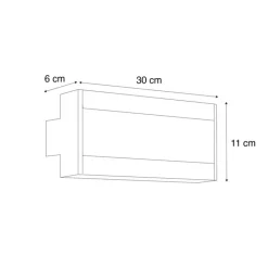 QAZQA Gartenbeleuchtung|Led-Außenleuchten*Moderne Wandleuchte schwarz 30cm inkl. LED CCT IP54 - Vanya