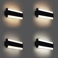 QAZQA Gartenbeleuchtung|Led-Außenleuchten*Moderne Wandleuchte schwarz 30cm inkl. LED CCT IP54 - Vanya