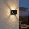 QAZQA Led-Außenleuchten|Außenwandleuchten*Moderne Wandleuchte Schwarz inkl. LED IP44 - Edwin Quadro