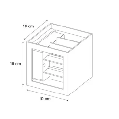 QAZQA Led-Außenleuchten|Außenwandleuchten*Moderne Wandleuchte Schwarz inkl. LED IP44 - Edwin Quadro