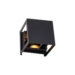 QAZQA Led-Außenleuchten|Außenwandleuchten*Moderne Wandleuchte Schwarz inkl. LED IP44 - Edwin Quadro