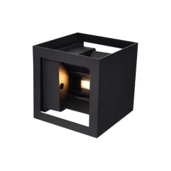 QAZQA Led-Außenleuchten|Außenwandleuchten*Moderne Wandleuchte Schwarz inkl. LED IP44 - Edwin Quadro