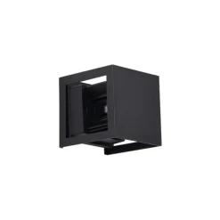 QAZQA Led-Außenleuchten|Außenwandleuchten*Moderne Wandleuchte Schwarz inkl. LED IP44 - Edwin Quadro