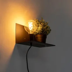 QAZQA Wandleuchten|Schlafzimmerlampen*Moderne Wandleuchte schwarz verstellbar - Muro