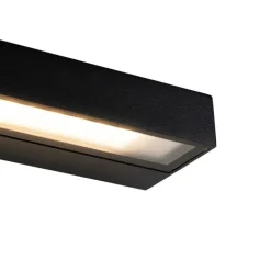 QAZQA Gartenbeleuchtung|Led-Außenleuchten*Moderne Wandleuchte schwarz inkl. LED IP65 - Hannah