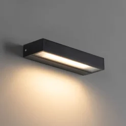QAZQA Gartenbeleuchtung|Led-Außenleuchten*Moderne Wandleuchte schwarz inkl. LED IP65 - Hannah