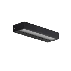 QAZQA Gartenbeleuchtung|Led-Außenleuchten*Moderne Wandleuchte schwarz inkl. LED IP65 - Hannah