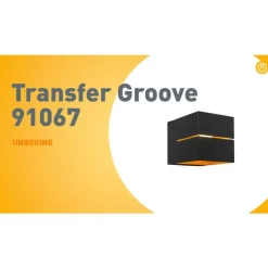 QAZQA Schlafzimmerlampen|Küchenlampen*Moderne Wandleuchte schwarz mit Gold 9,7 cm – Transfer Groove