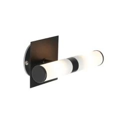 QAZQA Badezimmerlampen|Wandleuchten*Moderne Wandleuchte schwarz IP44 2-flammig - Bath