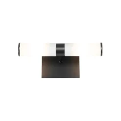 QAZQA Badezimmerlampen|Wandleuchten*Moderne Wandleuchte schwarz IP44 2-flammig - Bath