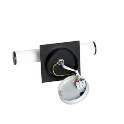 QAZQA Badezimmerlampen|Wandleuchten*Moderne Wandleuchte schwarz IP44 2-flammig - Bath