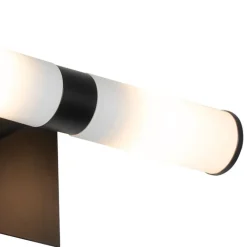 QAZQA Badezimmerlampen|Wandleuchten*Moderne Wandleuchte schwarz IP44 2-flammig - Bath