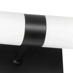 QAZQA Badezimmerlampen|Wandleuchten*Moderne Wandleuchte schwarz IP44 2-flammig - Bath