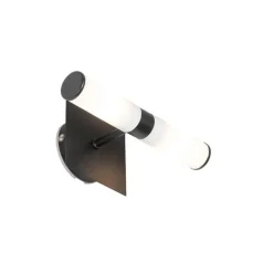 QAZQA Badezimmerlampen|Wandleuchten*Moderne Wandleuchte schwarz IP44 2-flammig - Bath