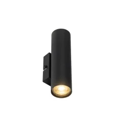 QAZQA Schlafzimmerlampen|Küchenlampen*Moderne Wandleuchte schwarz 2-flammig - Jeana
